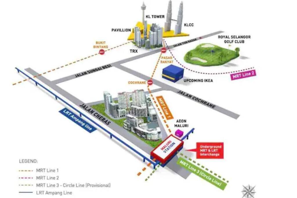 Sunway Velocity Mall Vr3616-2Br 8Pax Mrt Lrt Lägenhet Kuala Lumpur Exteriör bild